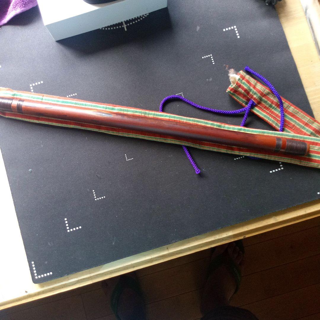 本煤竹製篠笛　笛師藍山 六上調子