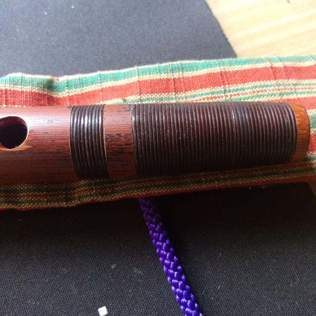 本煤竹製篠笛　笛師藍山 六上調子