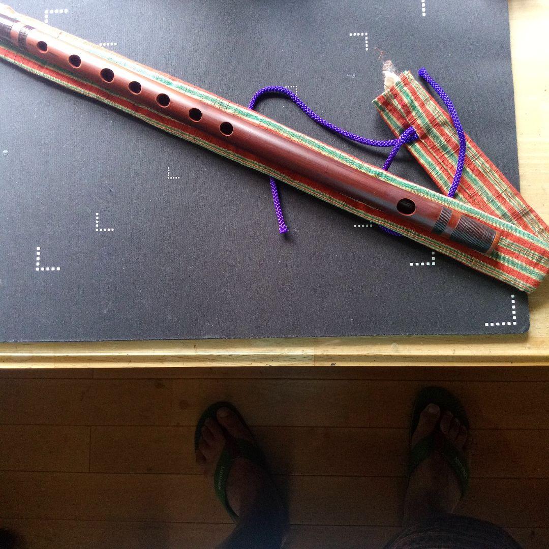 本煤竹製篠笛　笛師藍山 六上調子