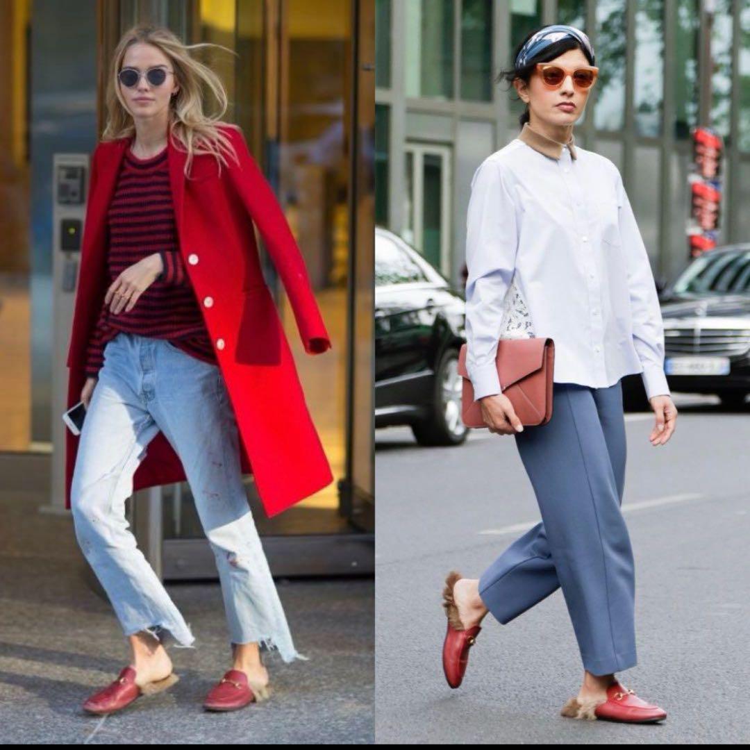 あ*ん様 GUCCI グッチ プリンスタウン ファー ローファーホースビット サ