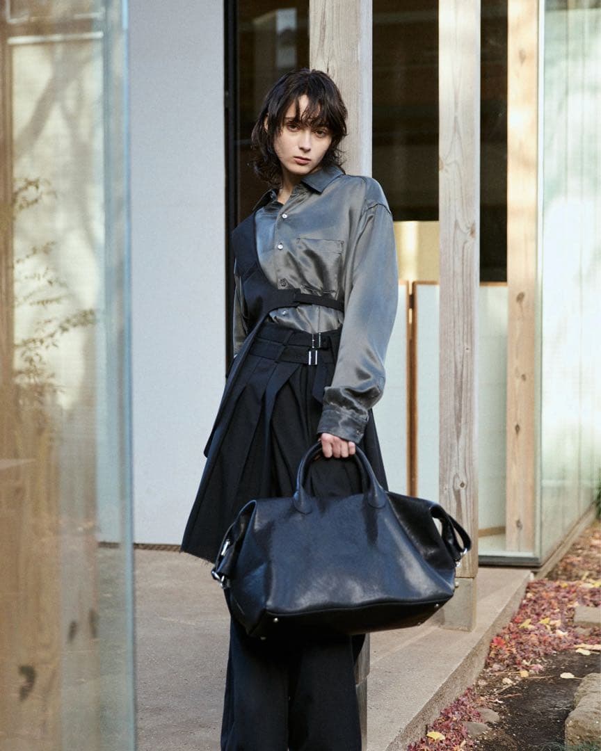 ilean ボストンバッグ black