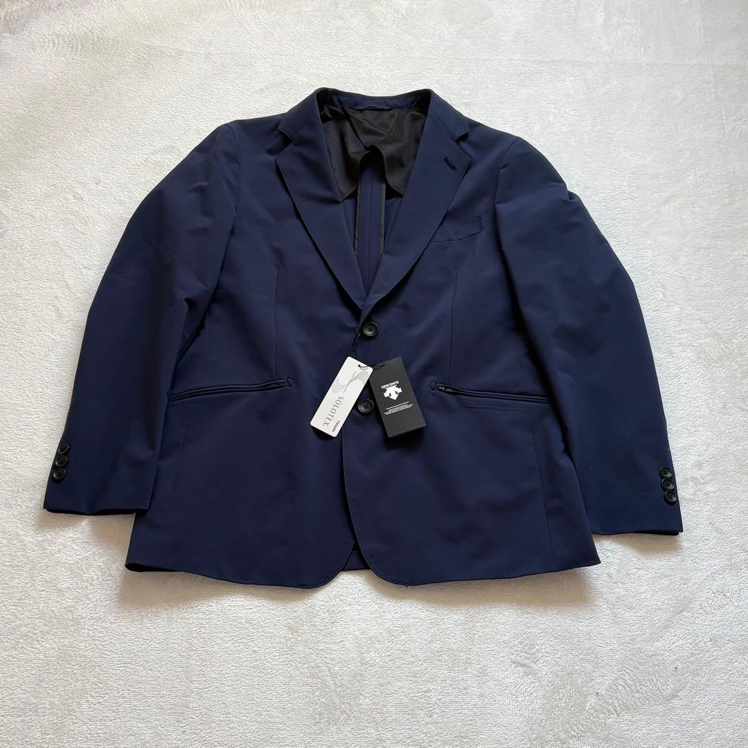 新品タグ付き DESCENTE デサント SOLOTEX セットアップネイビー