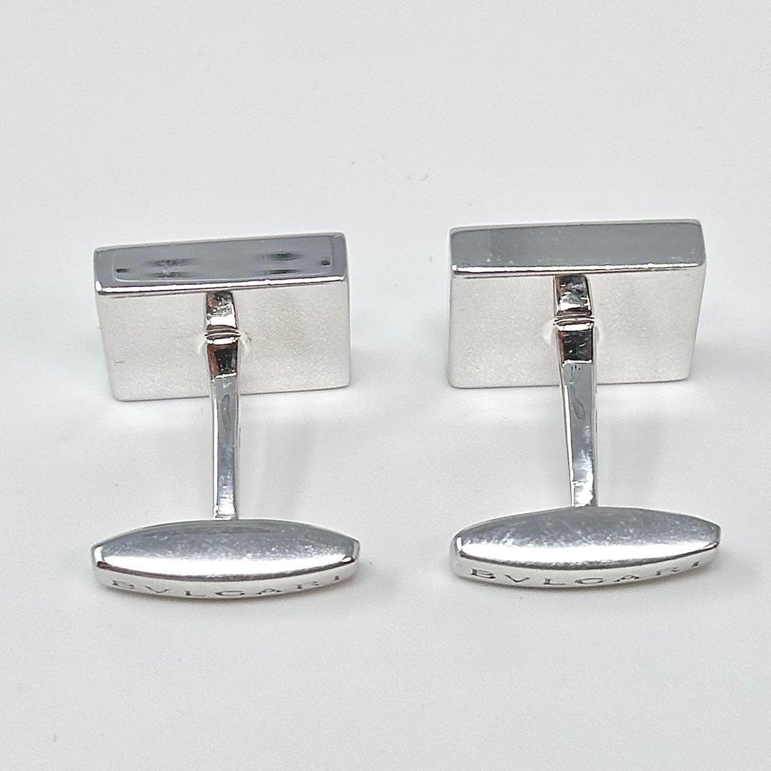 BVLGARI ブルガリ　スクエアトップ　オニキス　シルバー　カフス　925