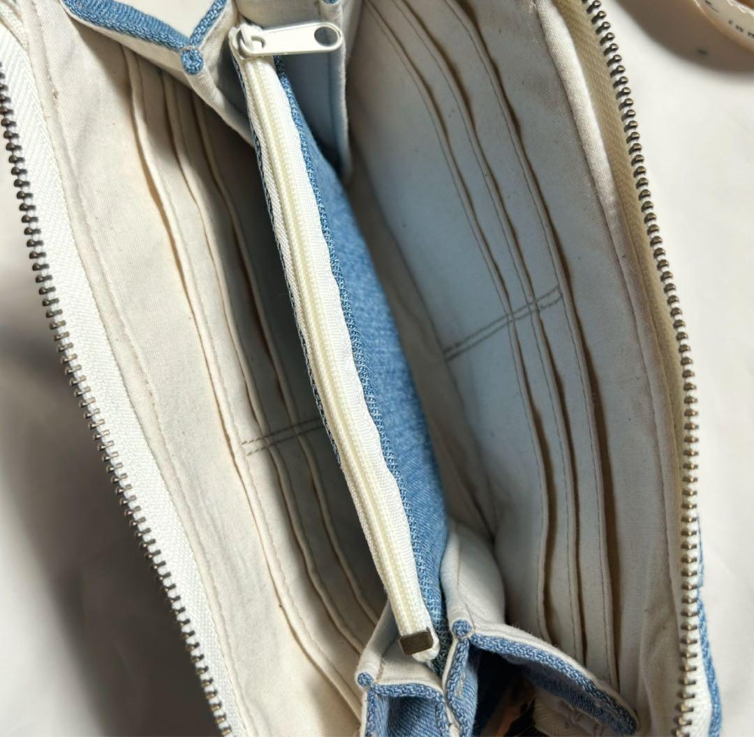 J*^様 デニムリメイク　ウォレットショルダー　スマホショルダー　長財布　薄デニ