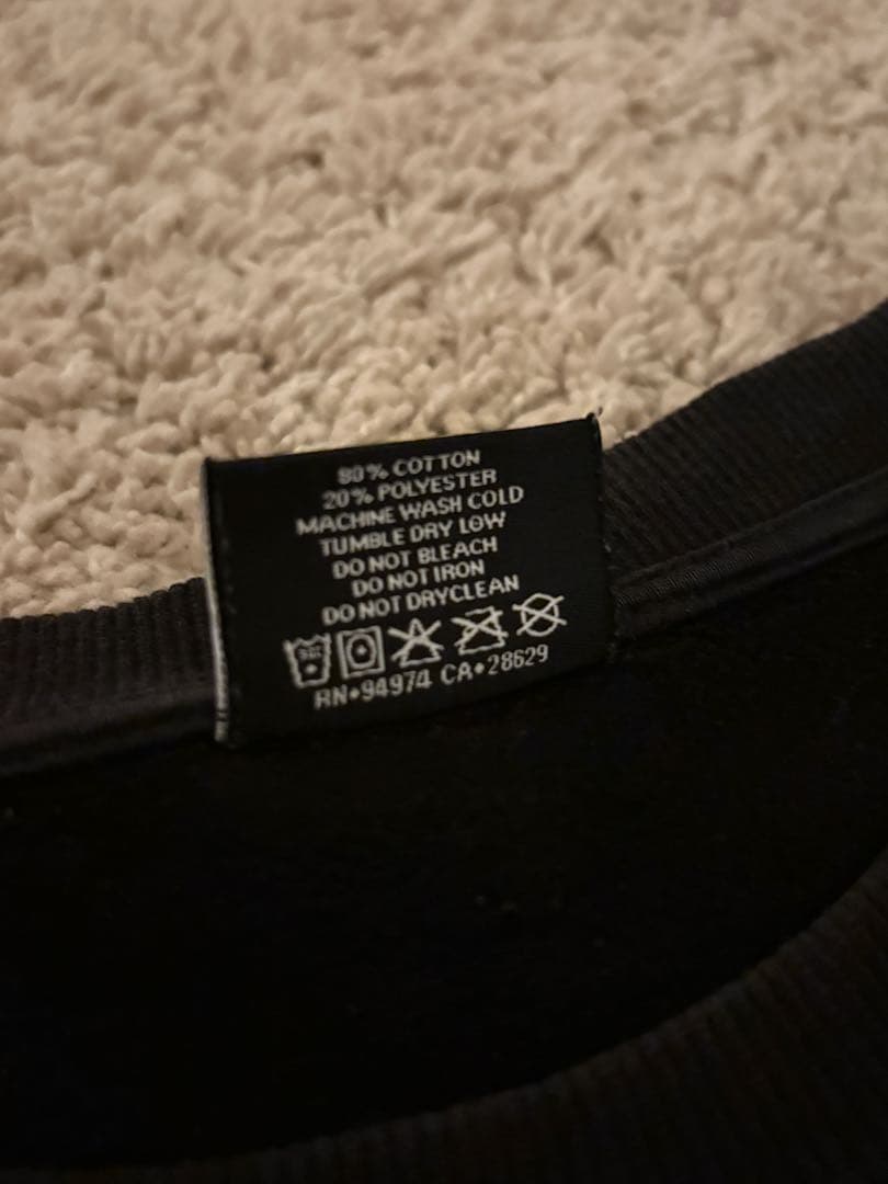 Stiissy ブラックスウェットSサイズ ステューシー stussy