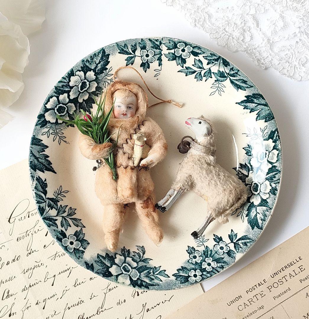 希少　ドイツ　ビスクドール　人形　コットンドール　アンティーク