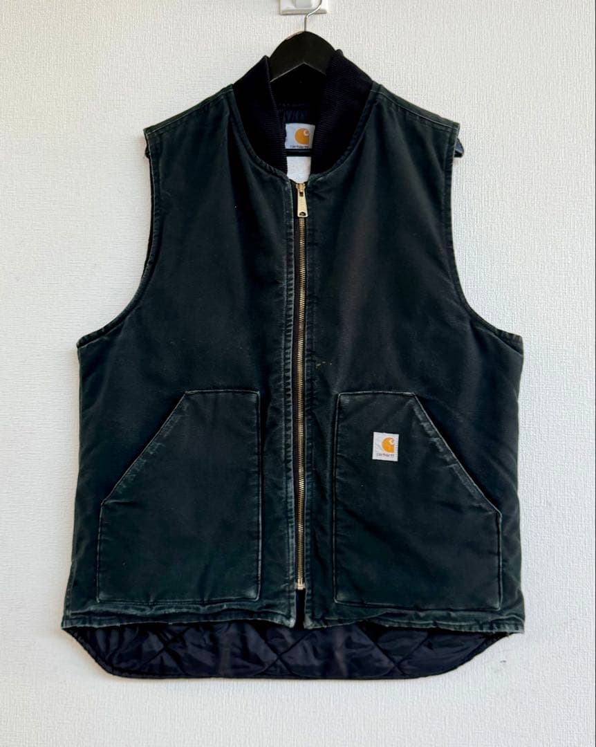 超超スペシャル TALL ヴィンテージ カーハート ダック ベスト L ブラック