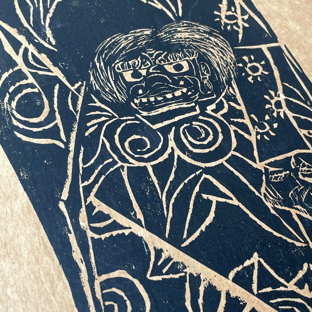 『70's 在銘 詳細不明 木版画』 検)民藝 棟方志功 骨董 古美術 アート