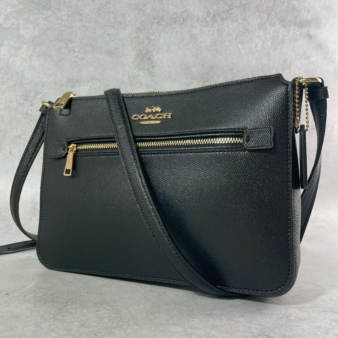 ✨極美品✨コーチ　ギャラリーファイルバッグ　ショルダーバッグ　レザー　ブラック