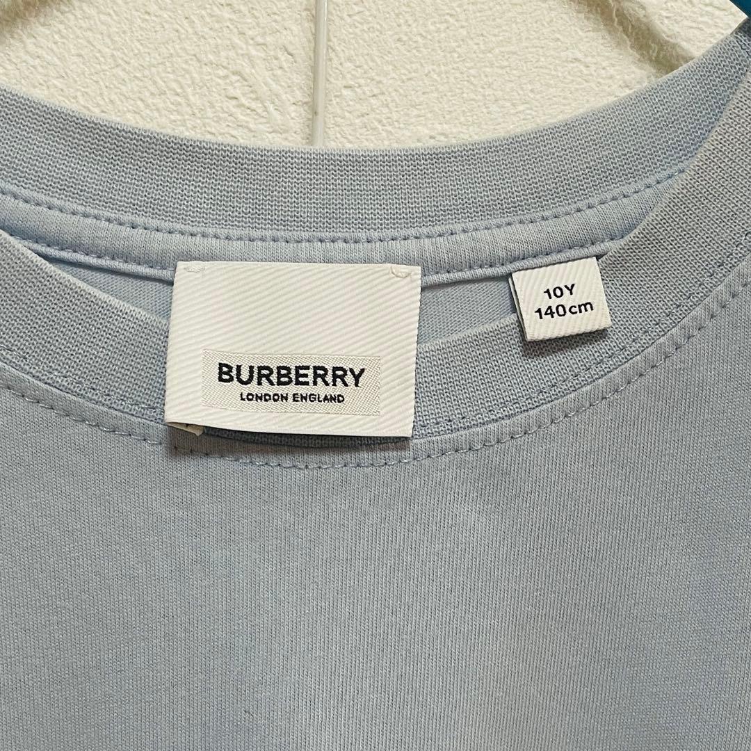 チョビ様 現行白タグ　BURBERRY Tシャツ 140cm ライトブルー
