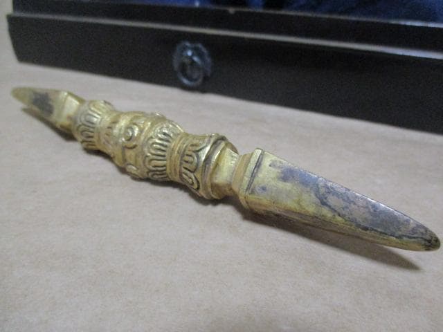 密教法具　独鈷杵　古箱付き　R43-3