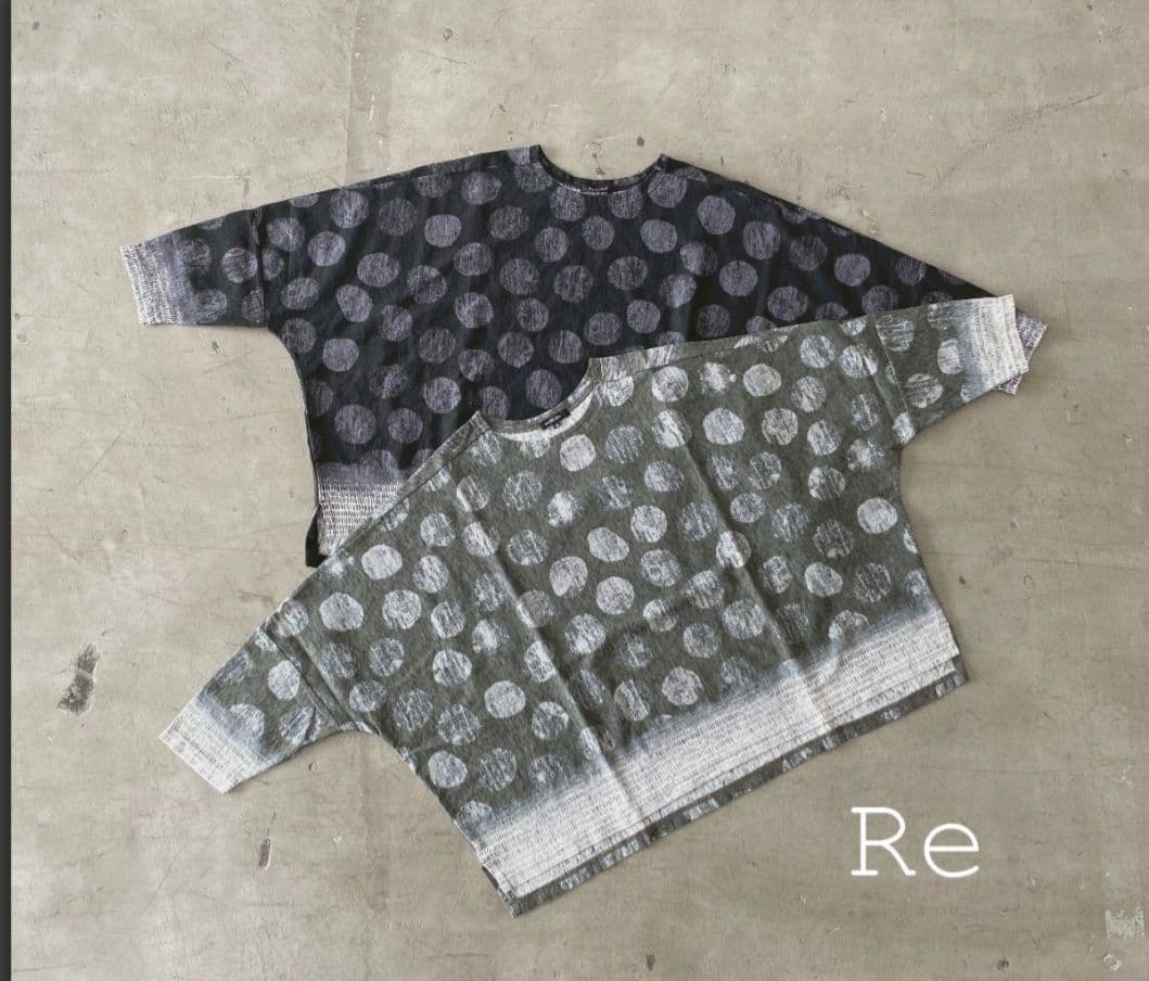 パドカレ　ドットパネル風プルオーバー　カットソー