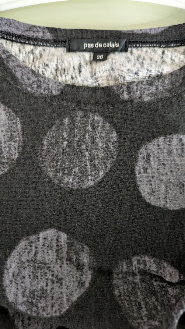 パドカレ　ドットパネル風プルオーバー　カットソー