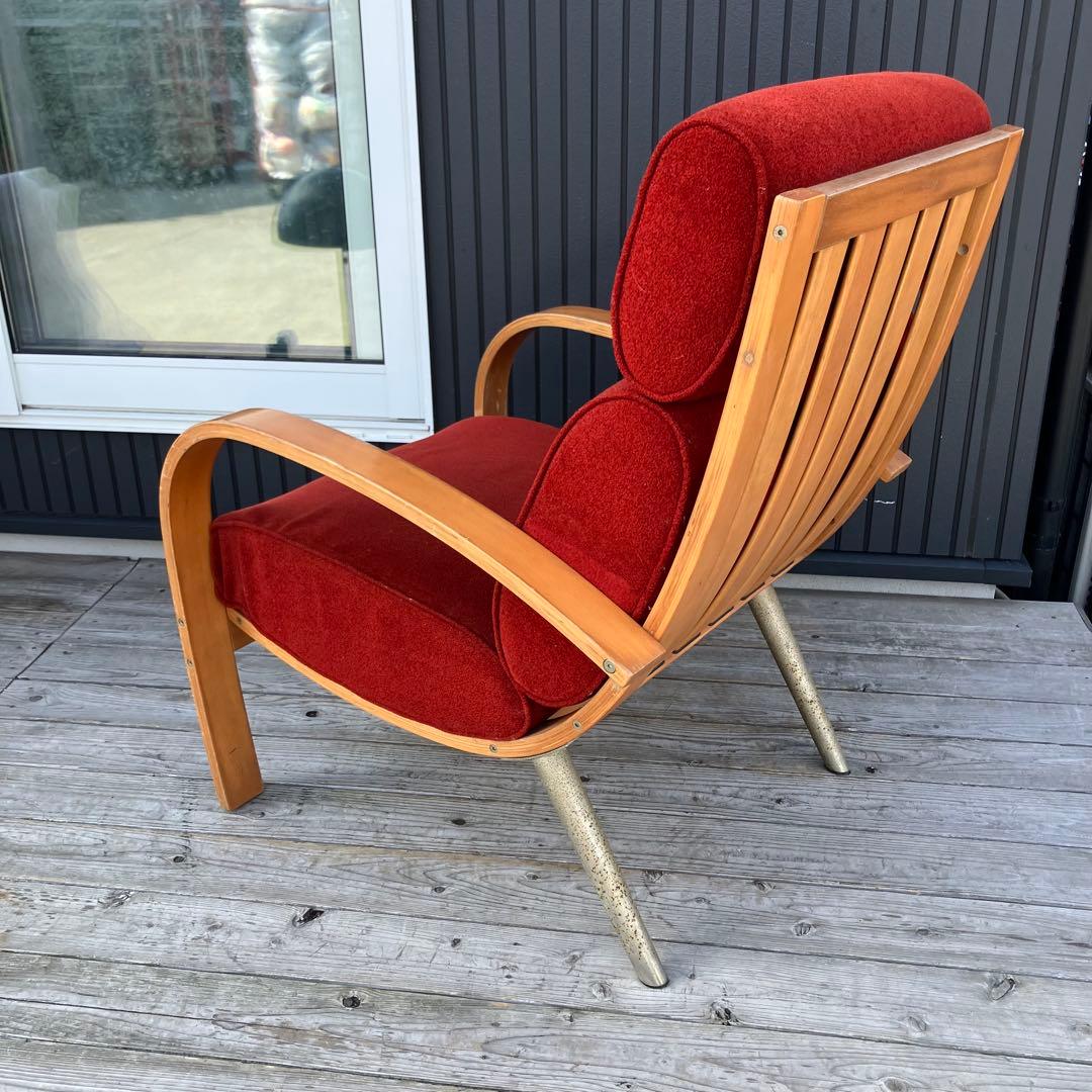 ミッドセンチュリー プライウッド アームチェア 一人掛けソファー ベントウッド
