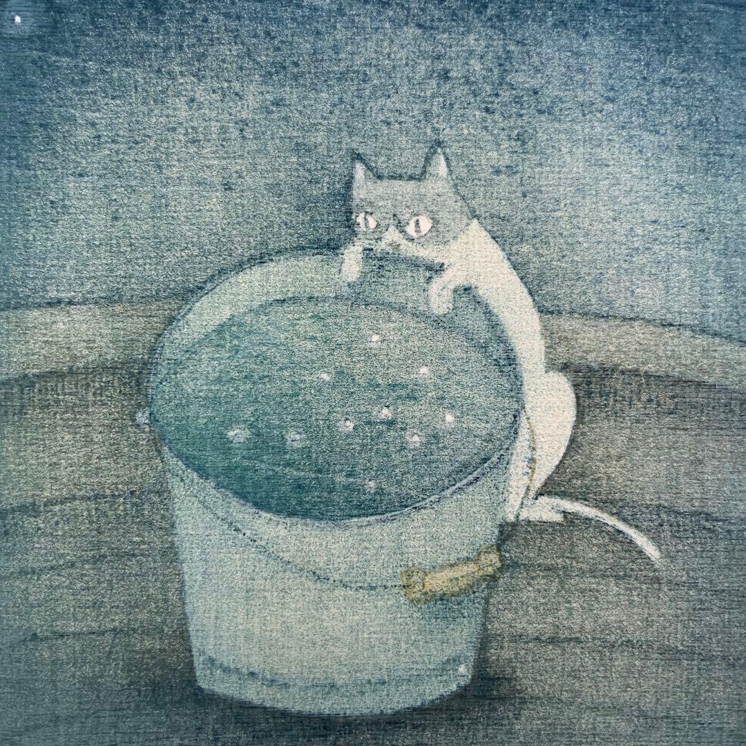 鈴木敦子「光る」限定25 木版画 額付き