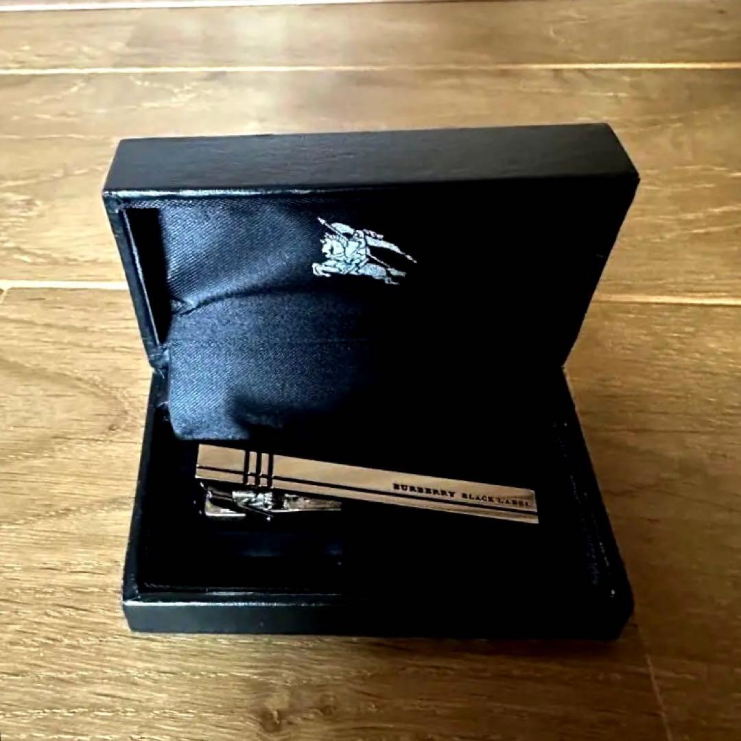 【美品】BURBERRY BLACK LABEL ネクタイピン 専用ケース付き