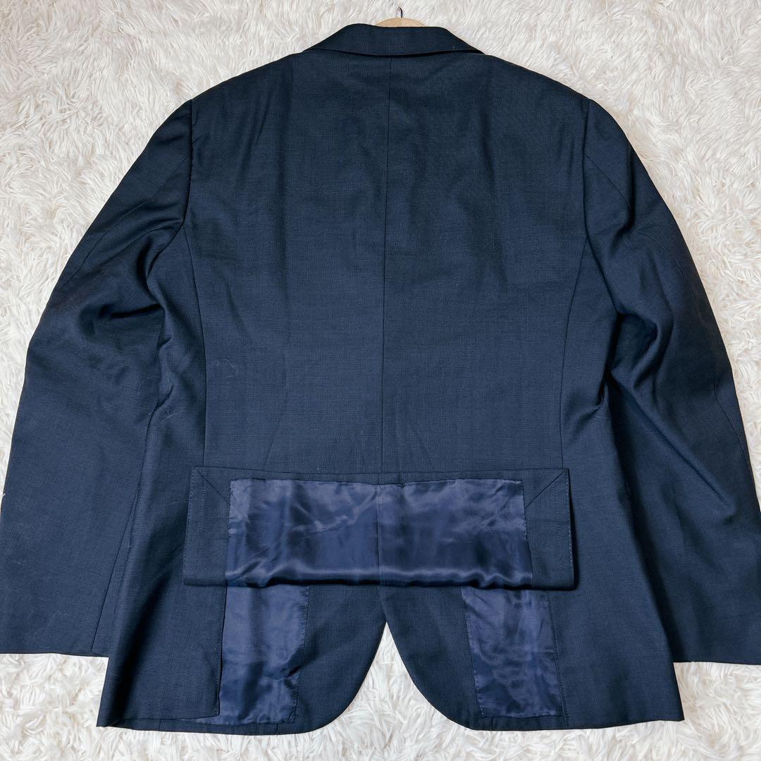 極美品✨BEAMS F セットアップ　3ボタン　無地　ネイビー　サイズ95S