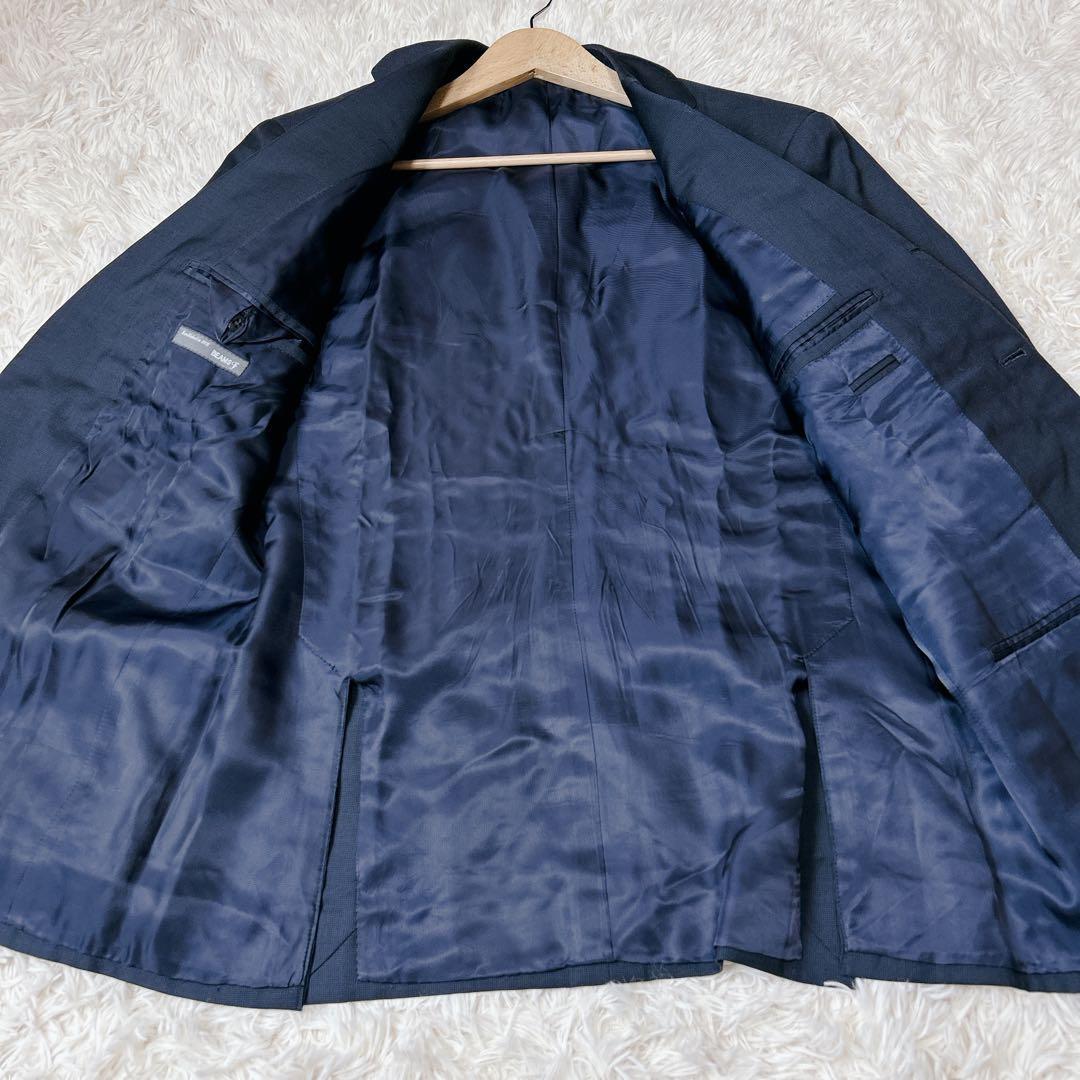 極美品✨BEAMS F セットアップ　3ボタン　無地　ネイビー　サイズ95S