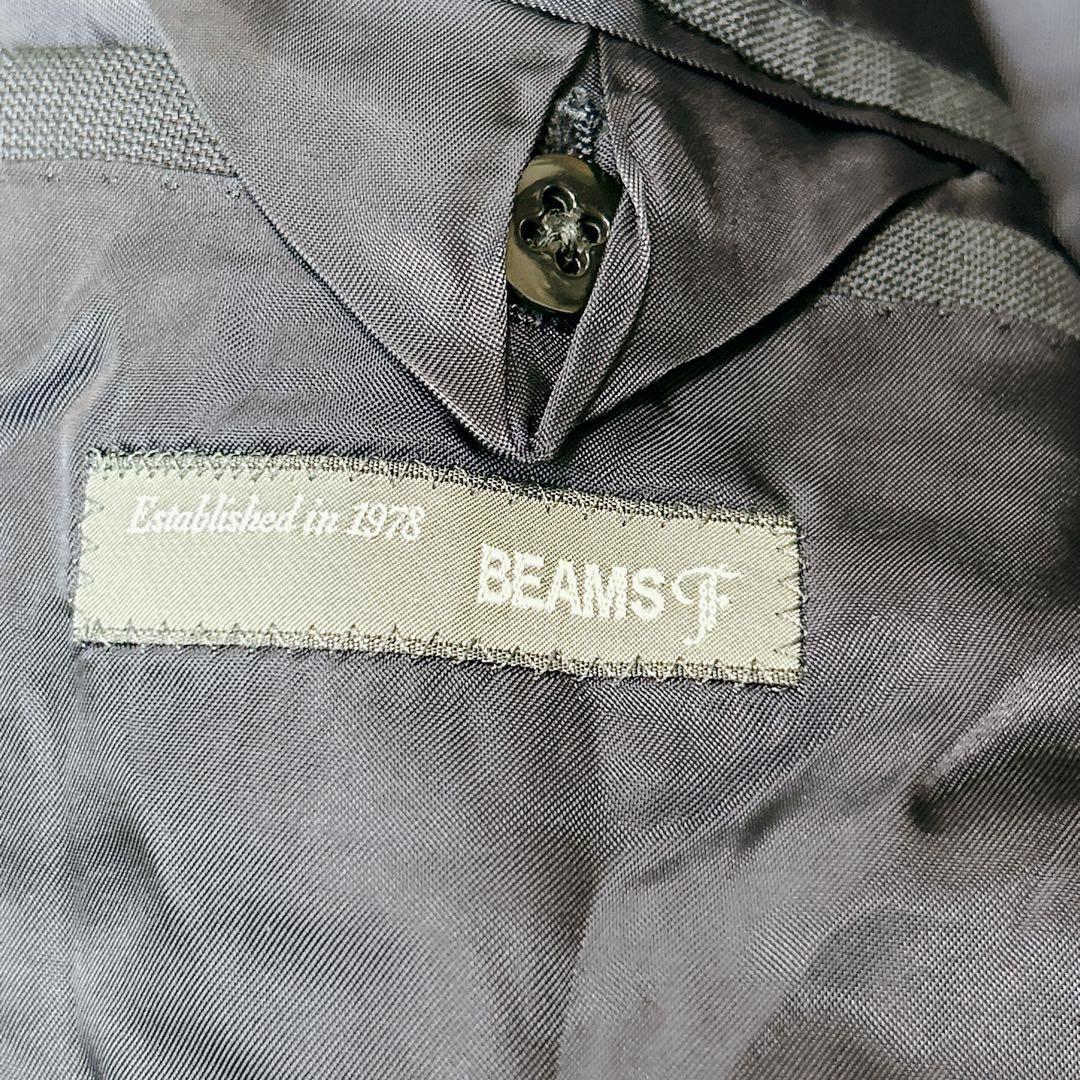 極美品✨BEAMS F セットアップ　3ボタン　無地　ネイビー　サイズ95S