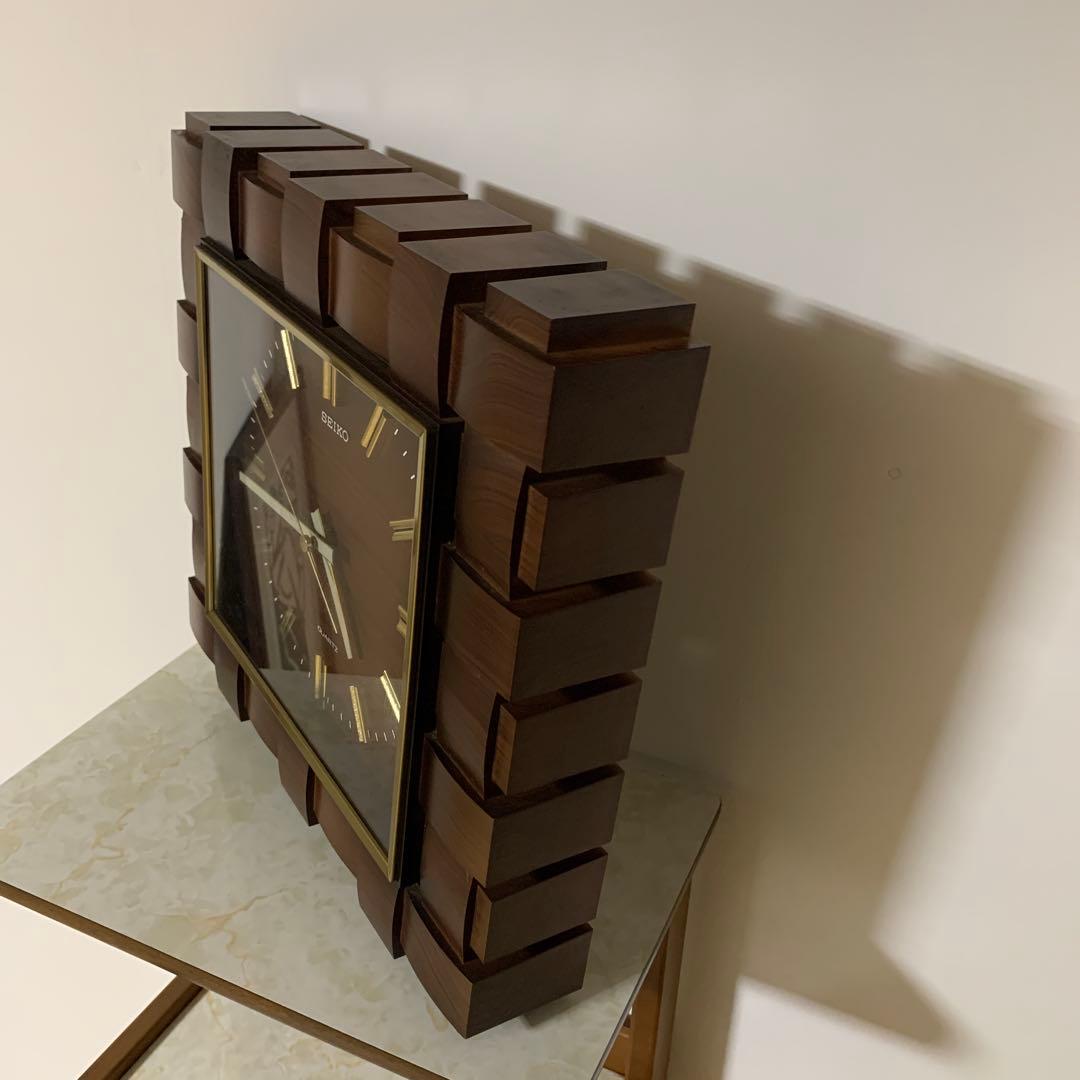 SEIKO レトロ壁掛け時計　木目