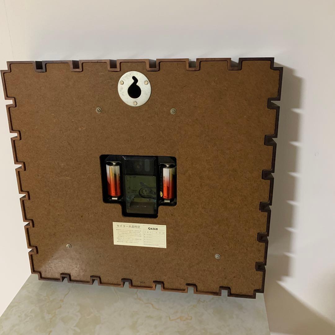 SEIKO レトロ壁掛け時計　木目