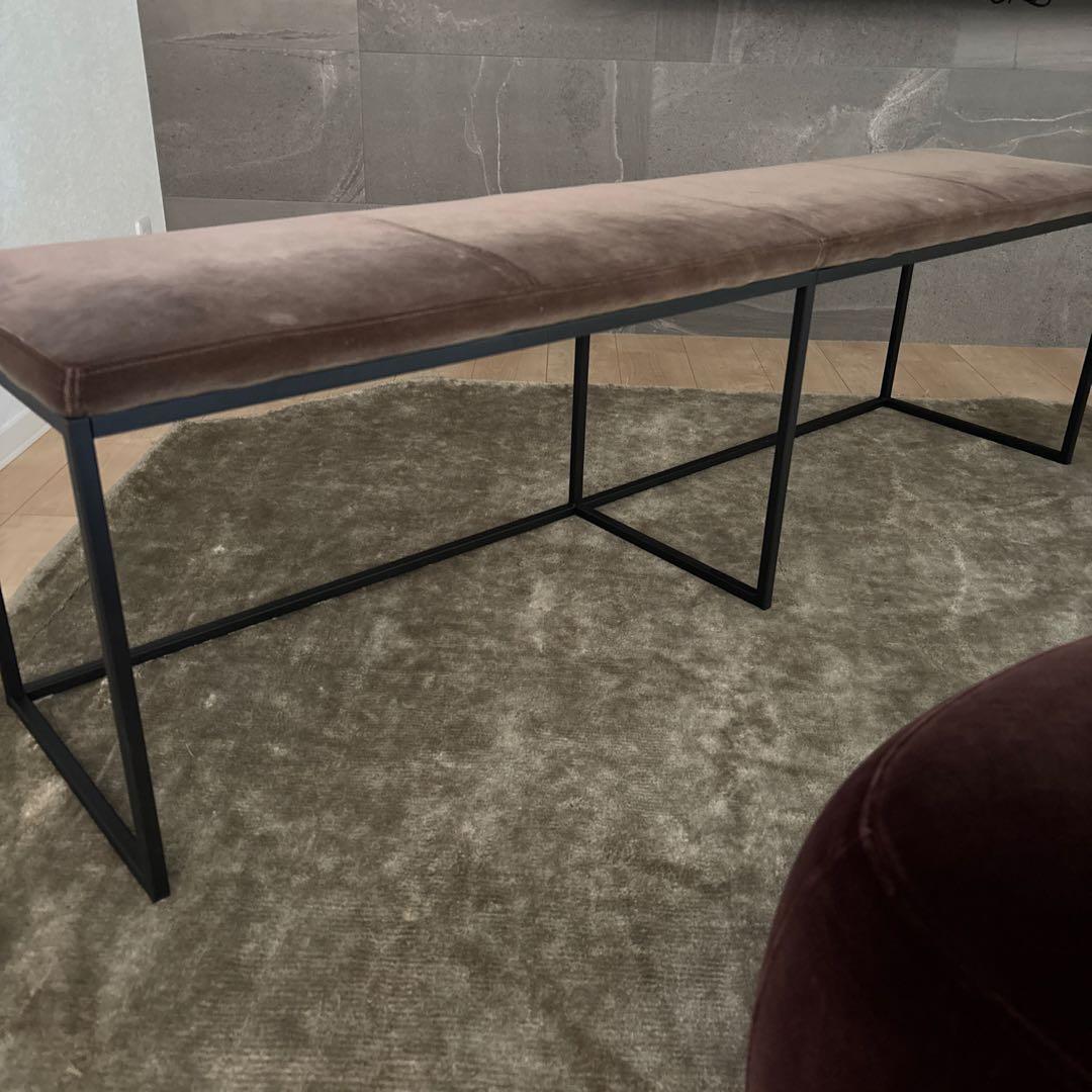 ボーコンセプトラージベンチソファダイニング椅子london Velvet茶色