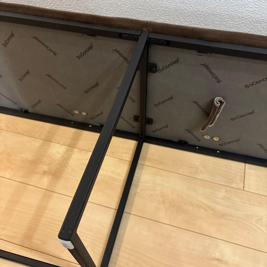 ボーコンセプトラージベンチソファダイニング椅子london Velvet茶色