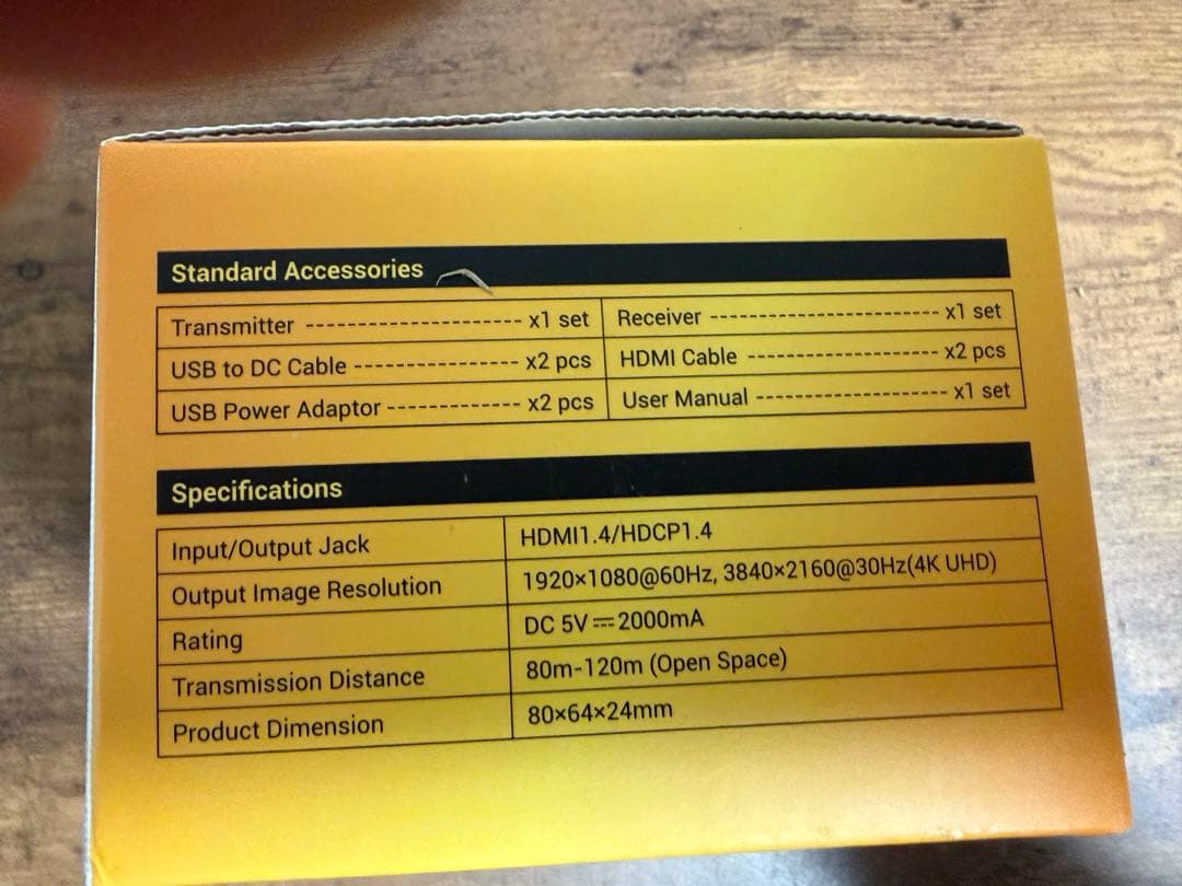 ワイヤレスhdmi 4K出力プライバシー保護120M安定転送距離 プロジェクター