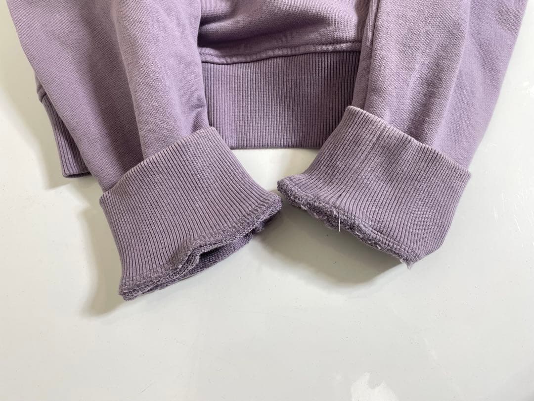 ami parisアミパリス ハートロゴ刺繍プルオーバースエットパープルサイズL