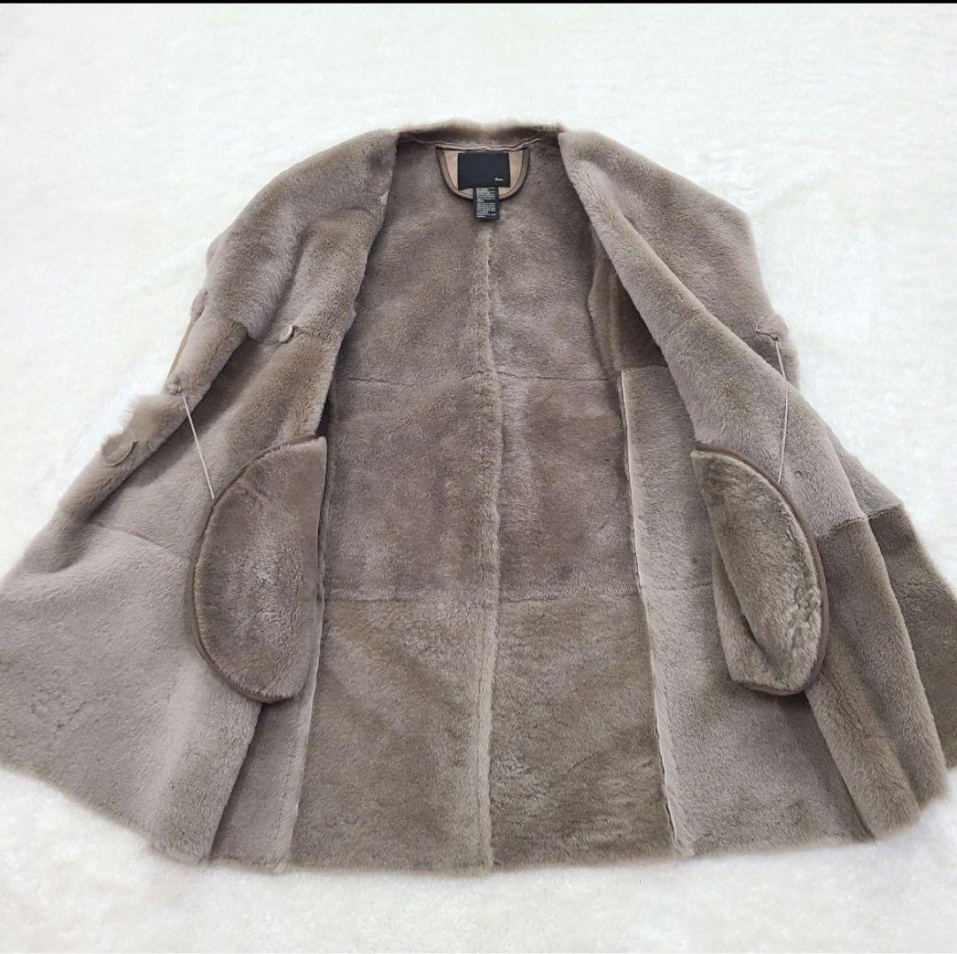 sov.　リアルムートンコート　ラムレザー　ファー　ブラウン　フリー