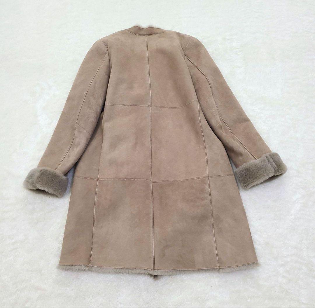 sov.　リアルムートンコート　ラムレザー　ファー　ブラウン　フリー