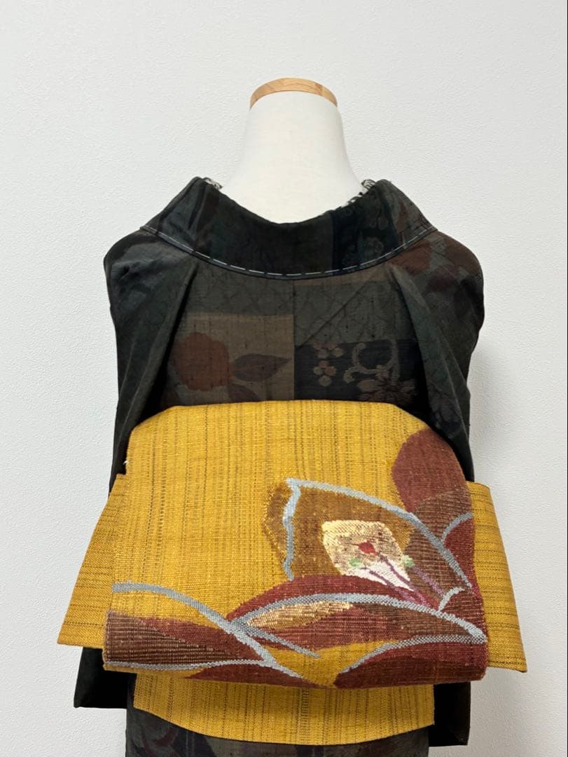 紬　小千谷紬　百柄　裄66.5cm 正絹　美品