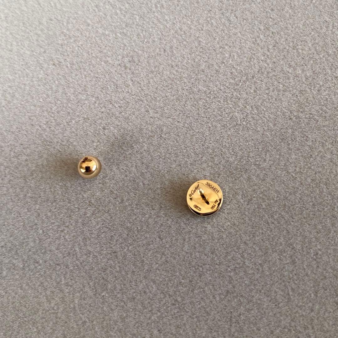 Love single stud earring イエローゴールド　ピアス