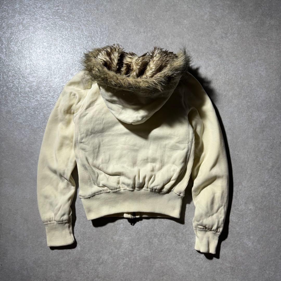 00s archive A&F fur zip hoodie 平成ギャル y2k