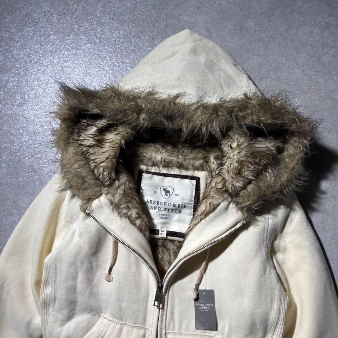 00s archive A&F fur zip hoodie 平成ギャル y2k