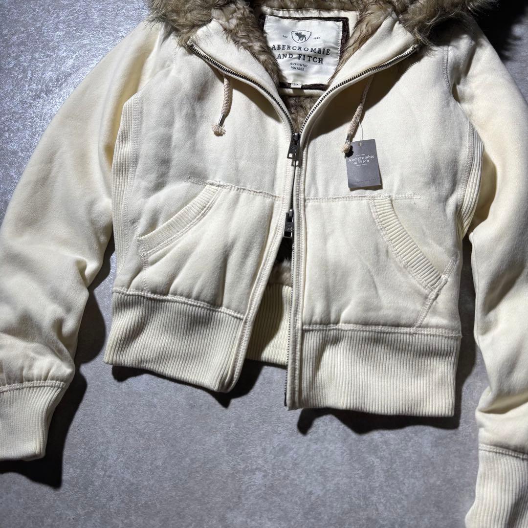00s archive A&F fur zip hoodie 平成ギャル y2k