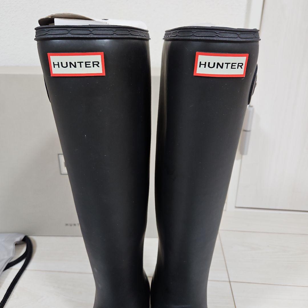 のり　【美品】HUNTER ハンター ブラック 長靴・レインブーツ