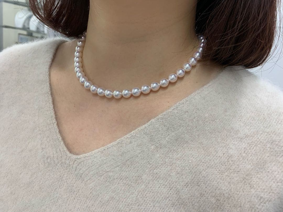 大人気　テリ最強　テリが特選真珠クラス　オーロラロゼプレミアム　8-8.5mm