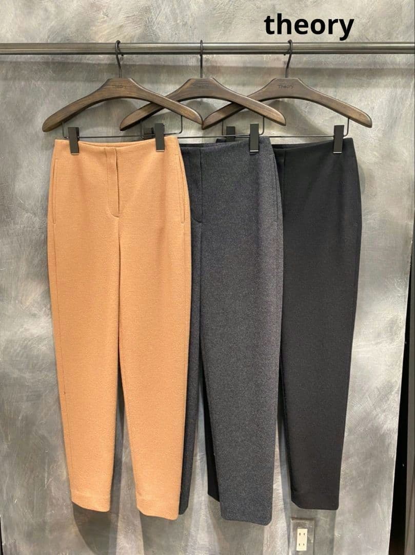 Theory　洗えるあったかウールパンツ（ブラック）