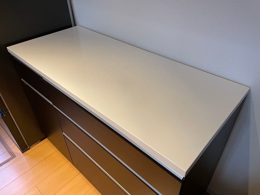 ニトリ　キッチンカウンター　キュリー2 120㎝　ダークブラウン