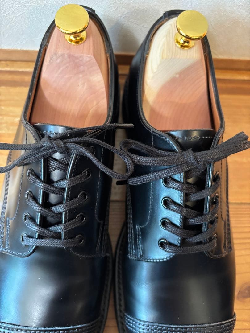 【極美品】サンダース 1128Bミリタリーダービーシューズ BLACK 7H