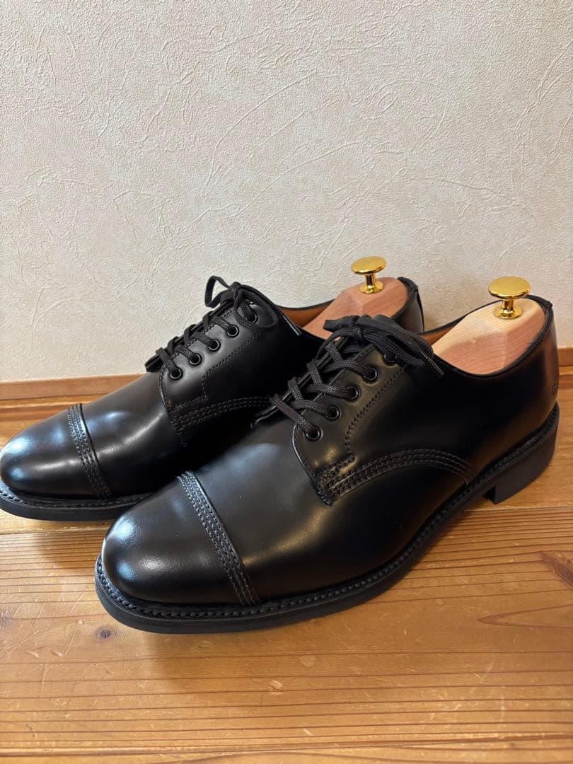 【極美品】サンダース 1128Bミリタリーダービーシューズ BLACK 7H