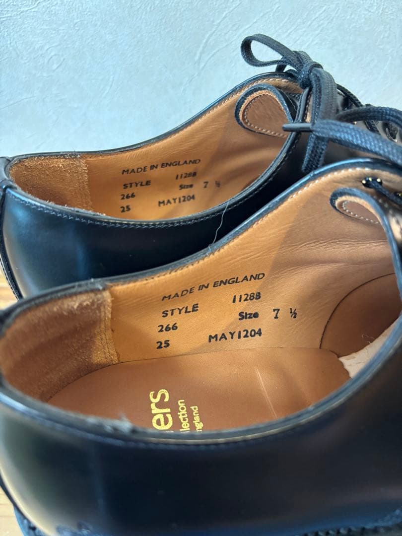 【極美品】サンダース 1128Bミリタリーダービーシューズ BLACK 7H