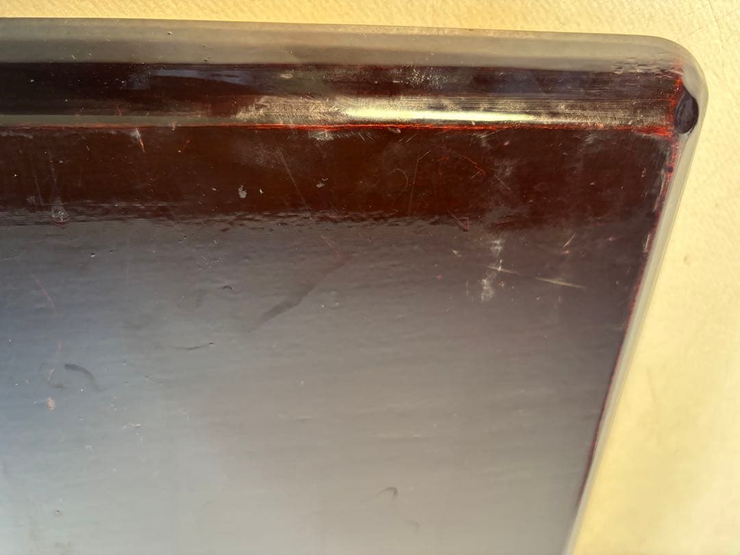 アンティーク　讃岐彫　古い松材のくり貫き角盆(四方盆)5枚セット　①