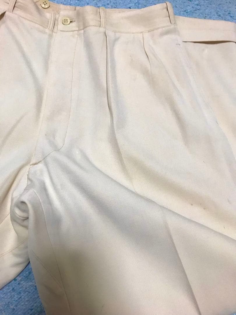 50s レーヨン ギャバジン スラックス レモンイエロー レア 2タック 着画有