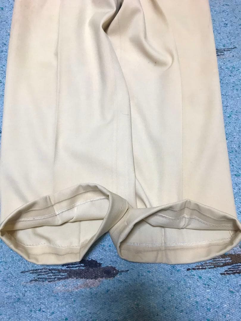 50s レーヨン ギャバジン スラックス レモンイエロー レア 2タック 着画有