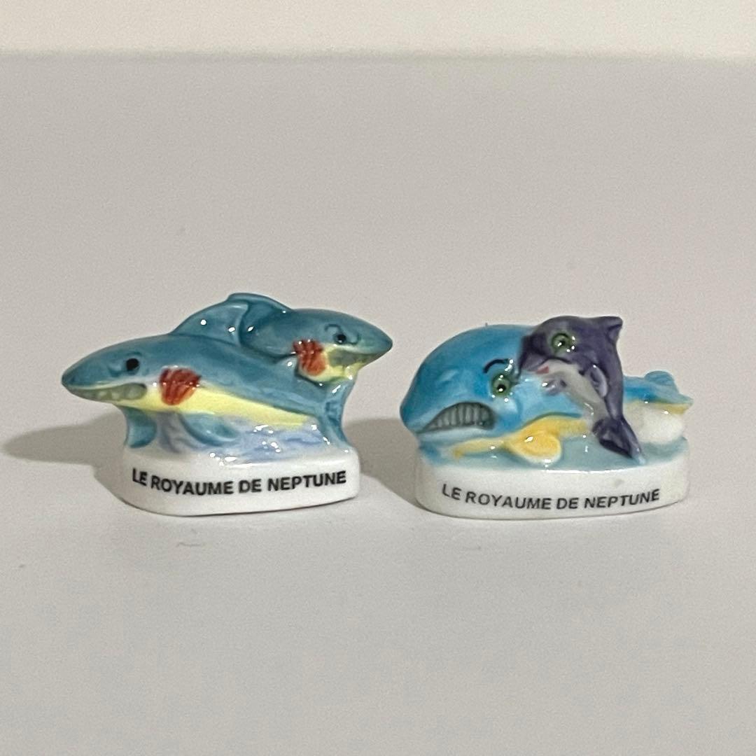 ネプチューン　フェーブ　ヴィンテージ　フランス　陶器　海　人魚　雑貨　イルカ