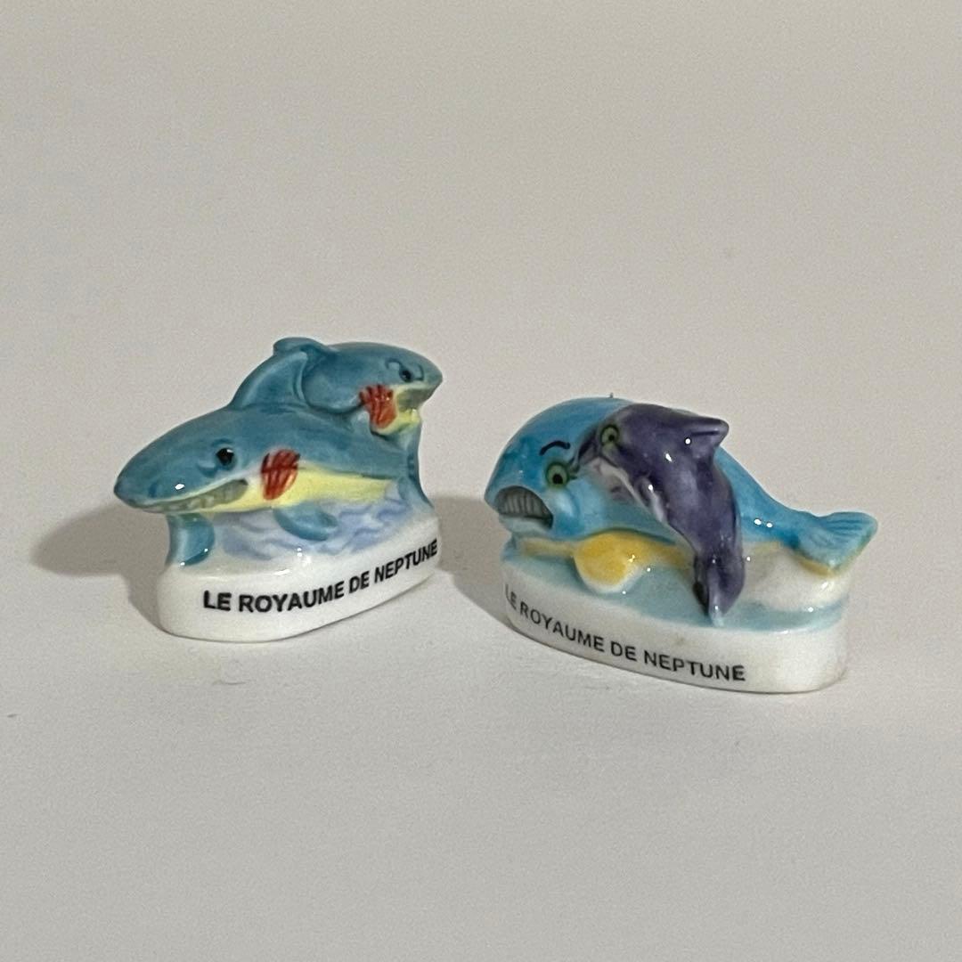 ネプチューン　フェーブ　ヴィンテージ　フランス　陶器　海　人魚　雑貨　イルカ