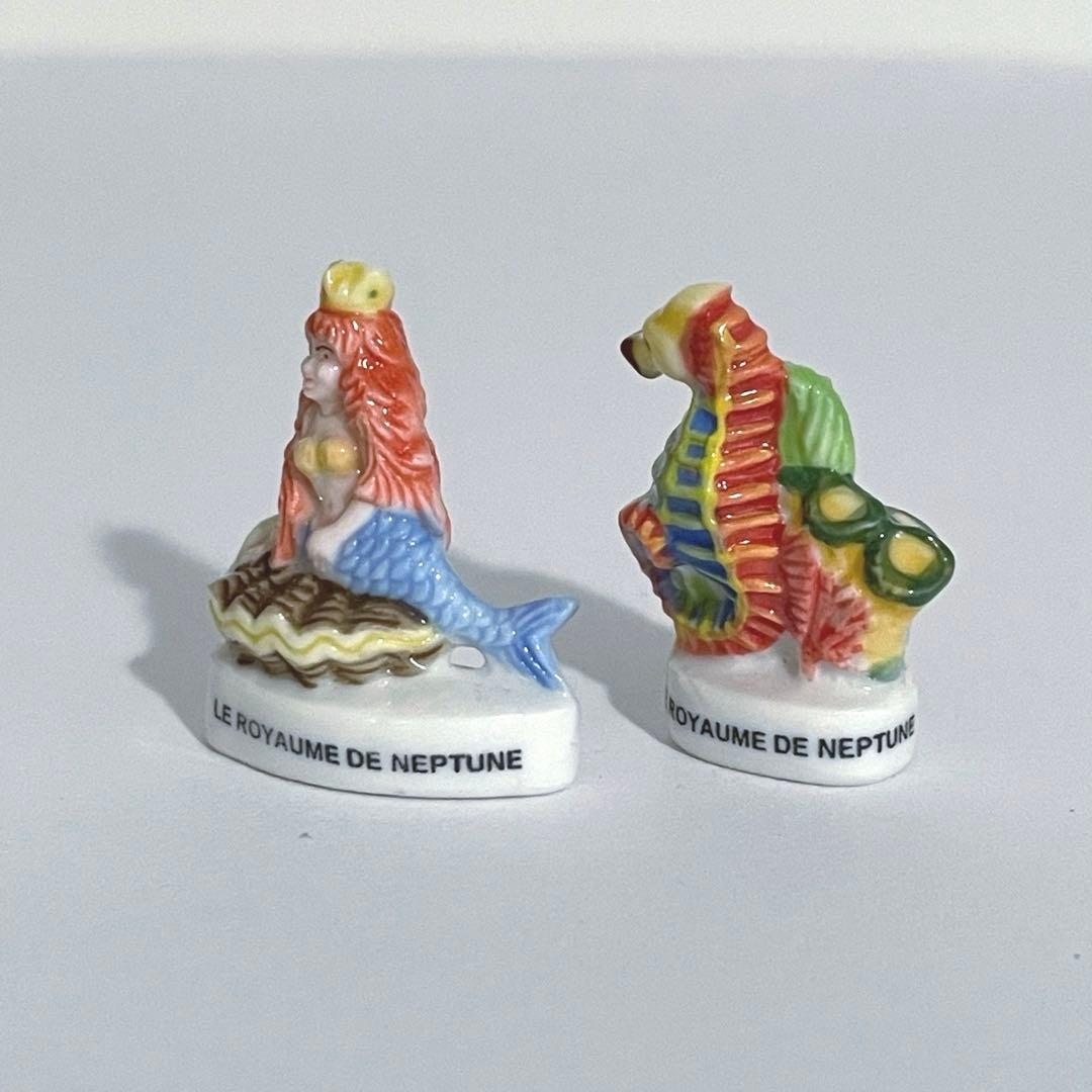ネプチューン　フェーブ　ヴィンテージ　フランス　陶器　海　人魚　雑貨　イルカ