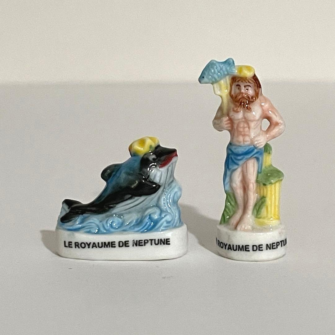 ネプチューン　フェーブ　ヴィンテージ　フランス　陶器　海　人魚　雑貨　イルカ